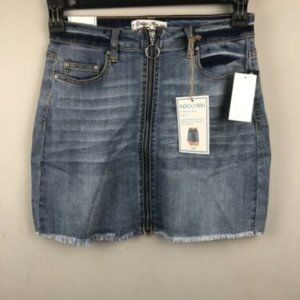 Indigo Rein 28" Waist Zippered Denim Skirt